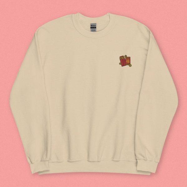 Red Envelope Embroidered Sweatshirt Online Hot Sale - Image 5