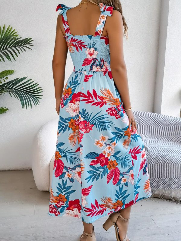 Hazel Blues® |  Smocked Floral Tie Shoulder Midi Dress Cheap - Image 2