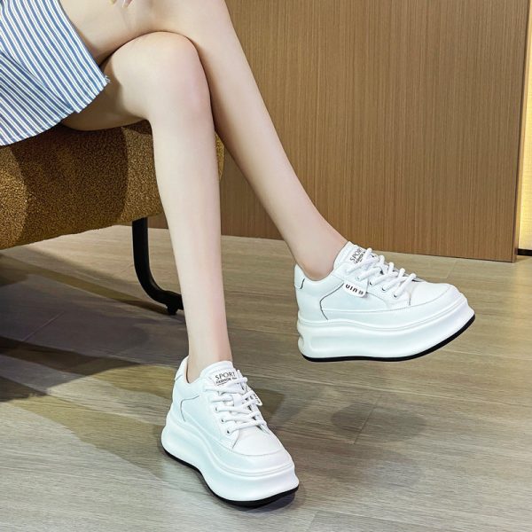 Hazel Blues® |  Lace Up Round Toe Platform Sneakers on Sale - Image 2
