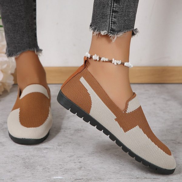 Hazel Blues® |  Contrast Mesh Round Toe Flat Slip-Ons For Cheap - Image 4