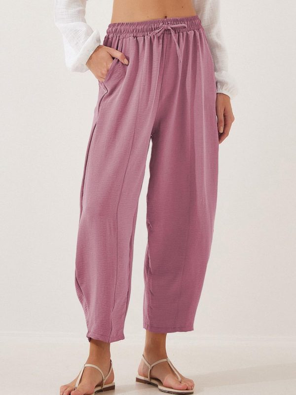 Hazel Blues® | Drawstring Cropped Jogger Pants on Sale