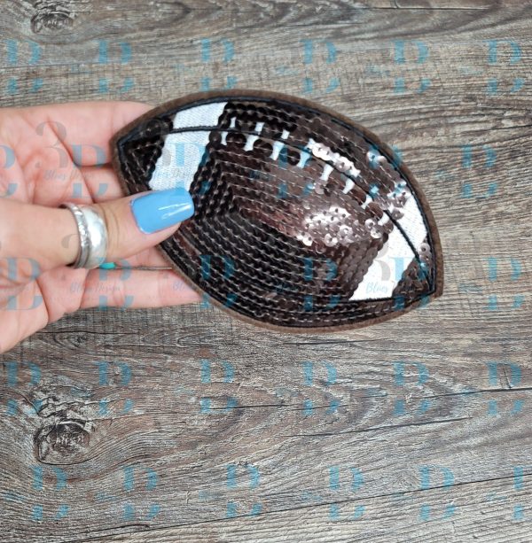 Hazel Blues® |  6  Football Sequin Iron-on Patch Online Sale