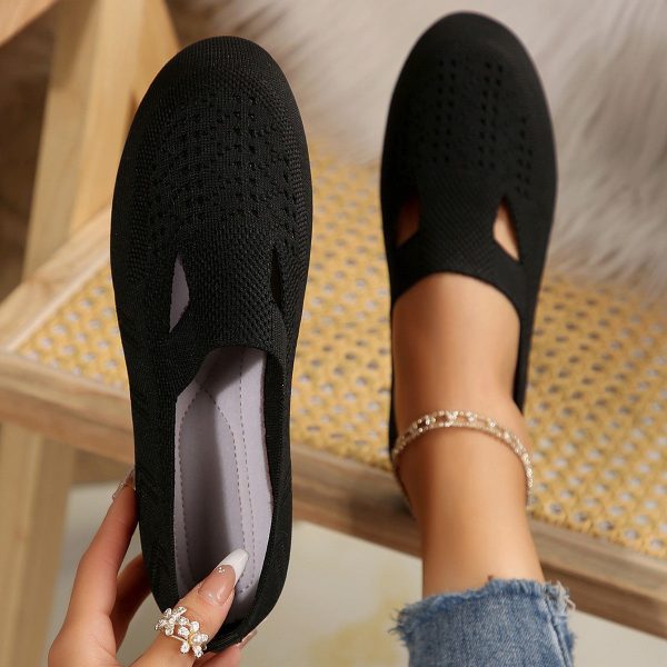 Hazel Blues® |  Breathable Mesh Round Toe Flat Slip-Ons on Sale - Image 5