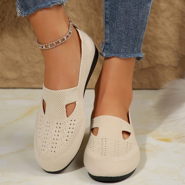 Hazel Blues® |  Breathable Mesh Round Toe Flat Slip-Ons on Sale - Image 3