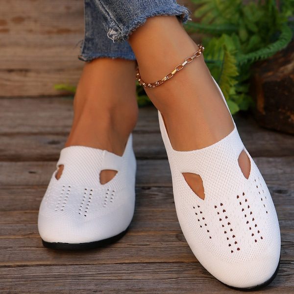 Hazel Blues® |  Breathable Mesh Round Toe Flat Slip-Ons on Sale - Image 2
