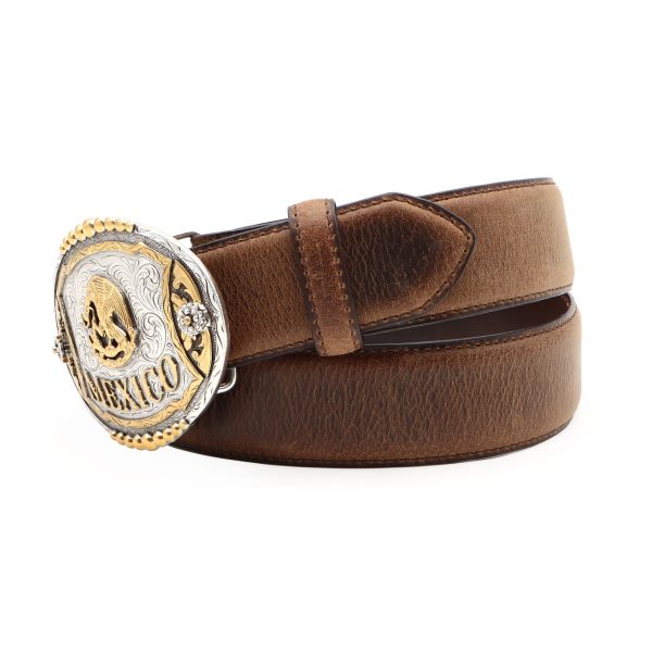 1 1 2  Oval Mexican Flag Buckle Belt Hot on Sale - Image 5